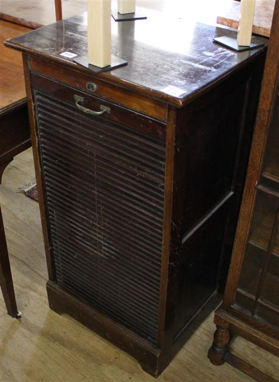 Tambour shutter filing cabinet